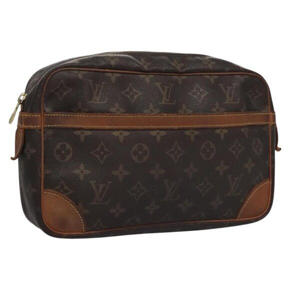 LOUIS VUITTON Monogram Compiegne 28 Clutch Bag LV Auth - Picture 1 of 16